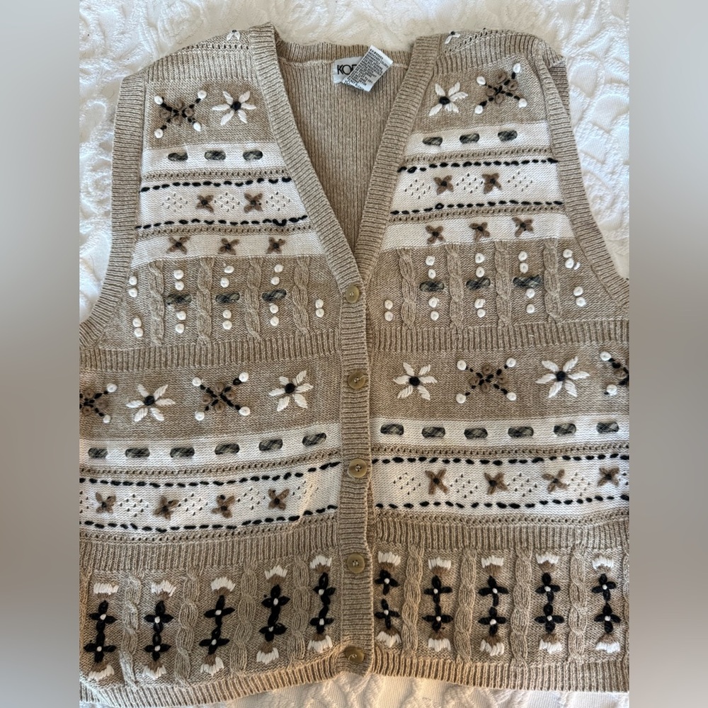 Vintage Button Up Sweater Vest